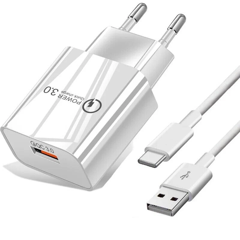 Fast Charger Xiaomi Redmi 18W with Type-C Quick Charge Cable for Redmi Note 7, Note 8, Note 9, Note 10, Redmi 10, 12C, POCO M3, M2