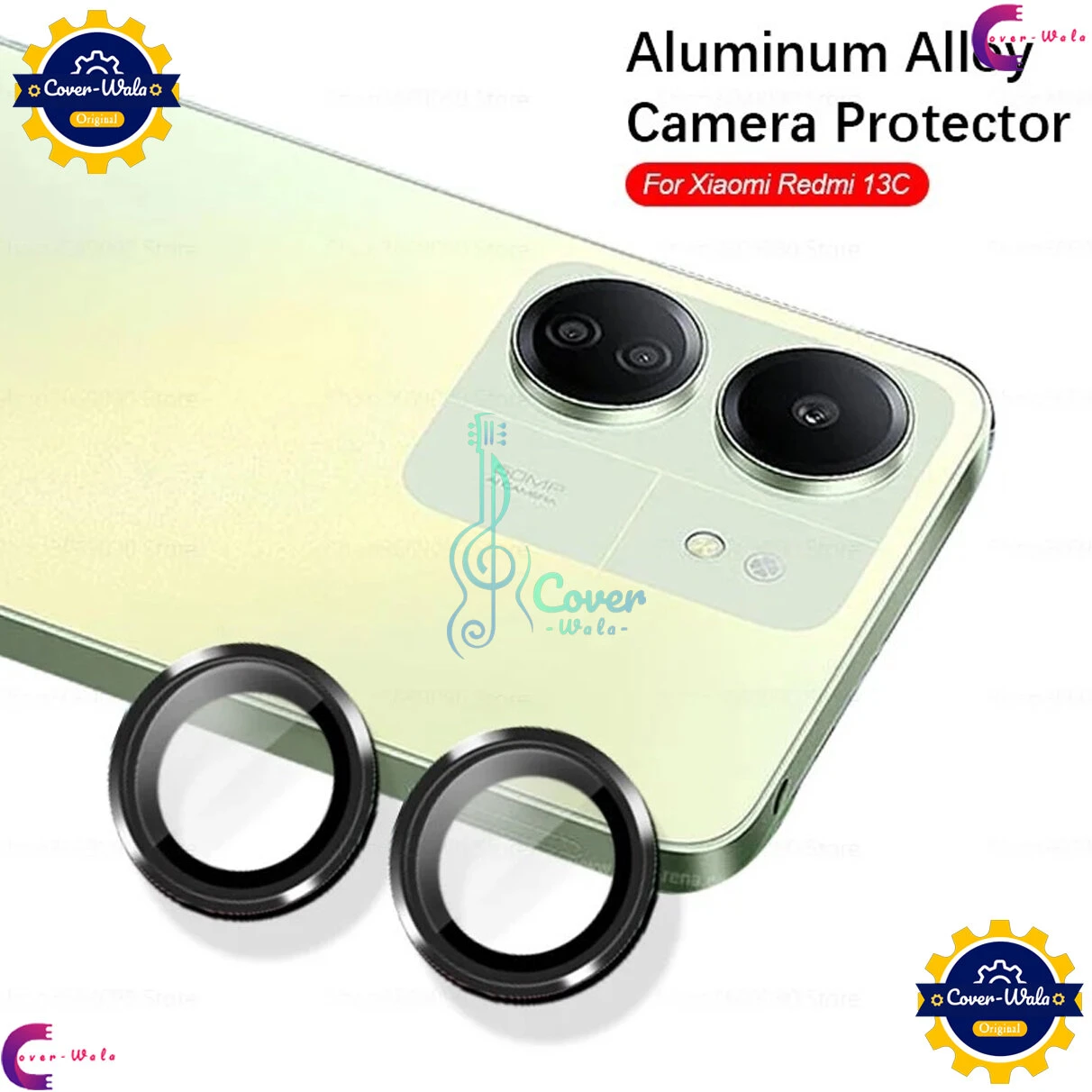 For Xiaomi Redmi Note 13 5G / Xiaomi Redmi Note 13 Pro 5G Camera Protector WSKEN Metal Ring Tempered Glass Camera Lens Protector