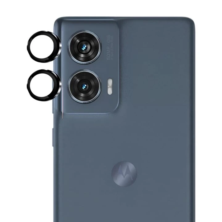 For Apple iPhone 14 Camera Protector WSKEN Metal Ring Tempered Glass Camera Lens Protector