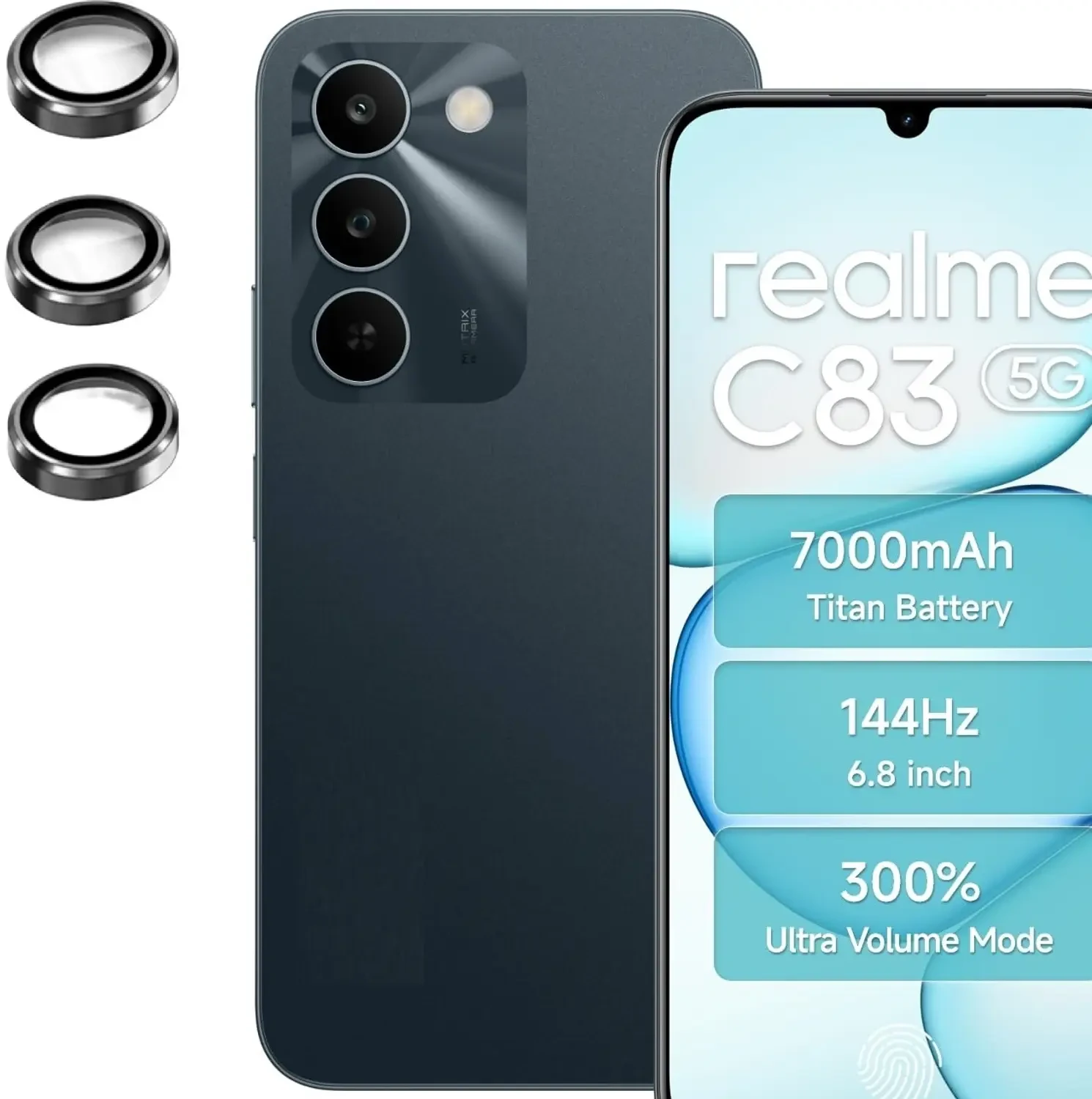 Camera Protector For Realme C83 5G WSKEN Metal Ring Tempered Glass Camera Lens Protector