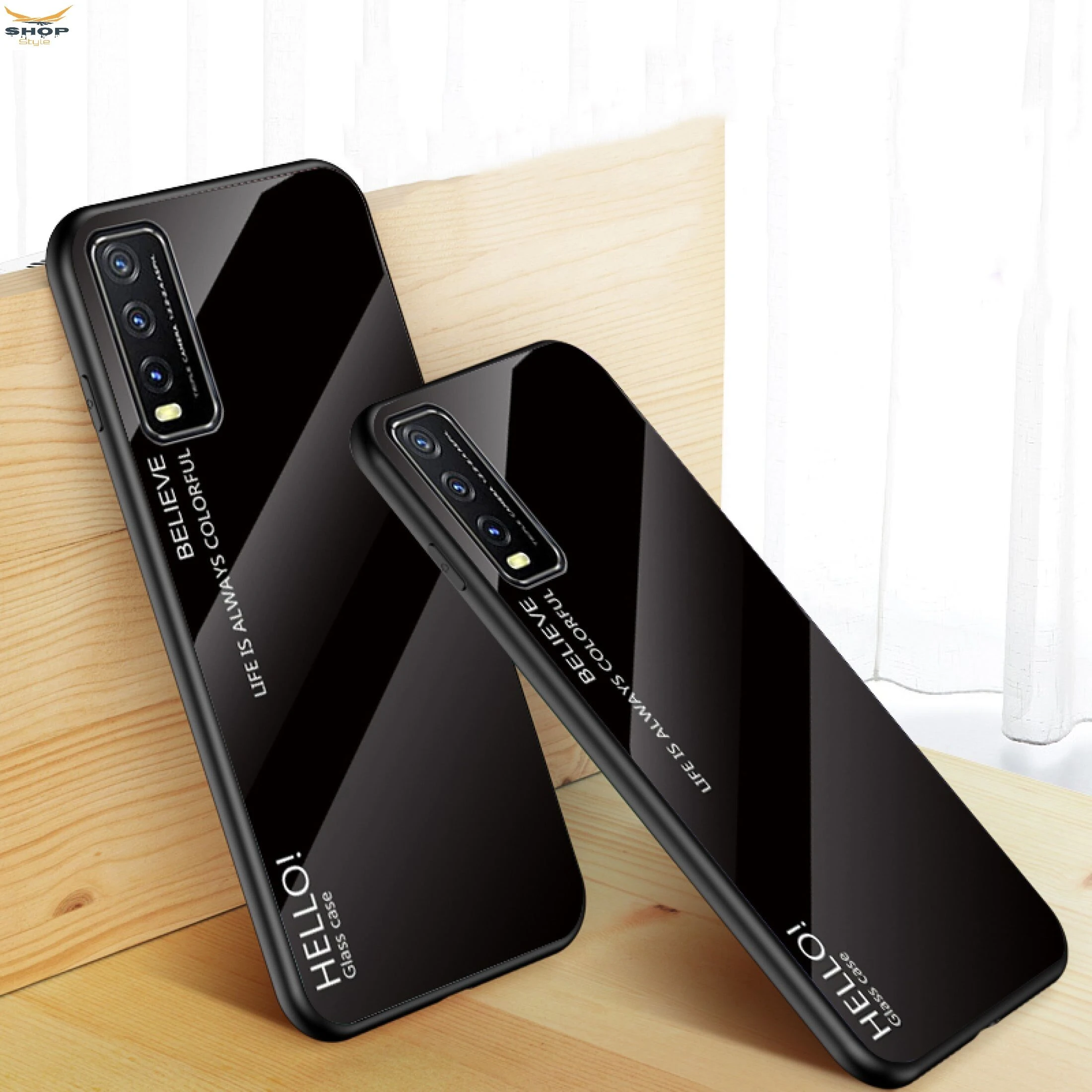 Vivo Y20/Y20I/Y20A/Y12S/Y12A/Y20G  Beautiful  Glass Case Back Cover - Phone Back Cover - মোবাইল ফোন - Phone - Phone - Camera