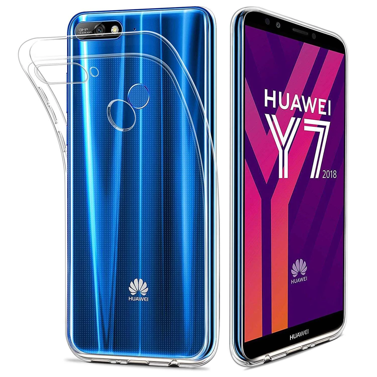 for Huawei Y7 2018 / Y7 Prime 2018 / Honor 7C Cover Soft TPU Silicone Phone Cover Transparent