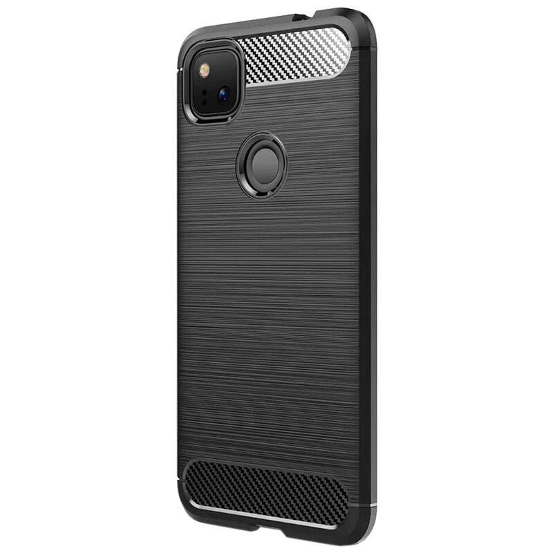 Carbon Fiber Bumper Phone Case For Google Pixel 5 Back Cover Coque Shockproof Protective
