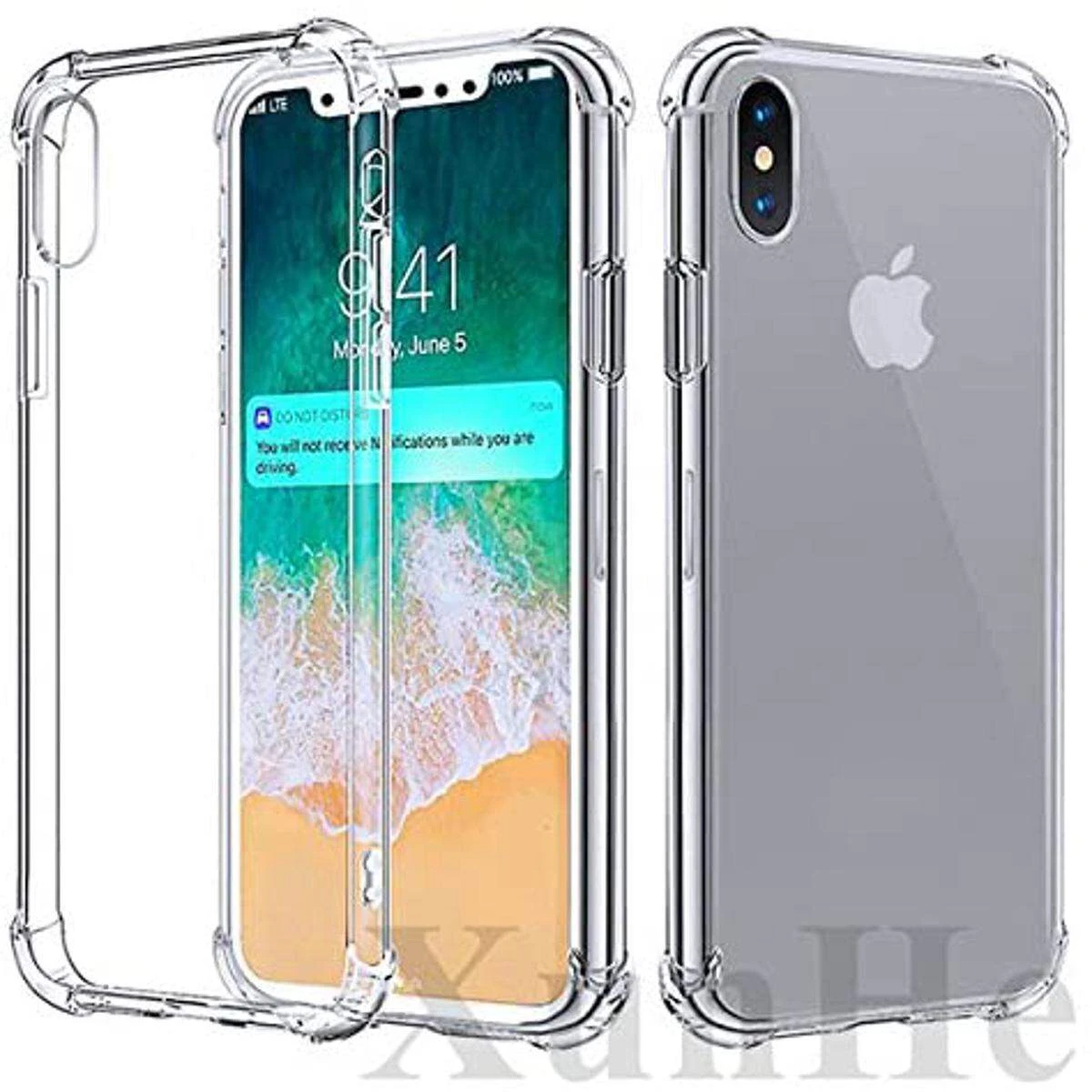 For iPhone X / XS Soft Silicone Transparent Plating Case - Case / Back Cover