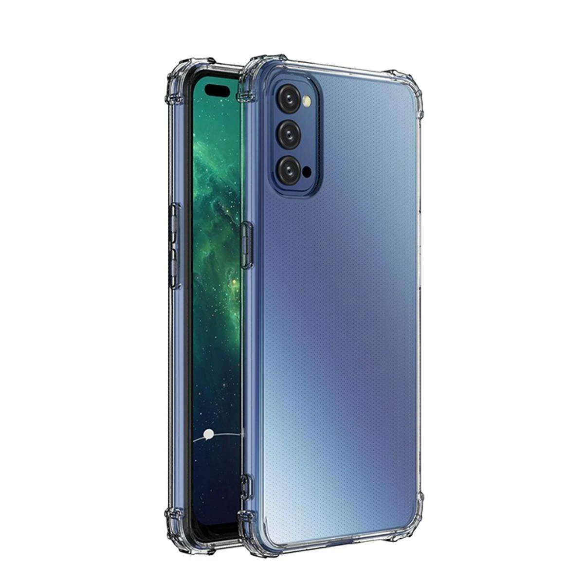 Oppo Reno 4(4g) Soft Silicone Transparent Back Cover Full Protection Shock Proof/ Break Proof Reno 4(4g) Phone Case