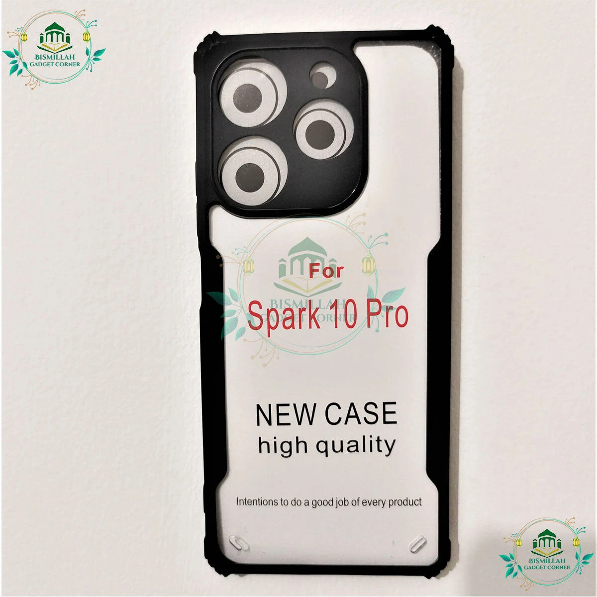 for Tecno Spark 10 Pro Case Edge-Reinforced Shockproof Hard Transparent Phone Cover