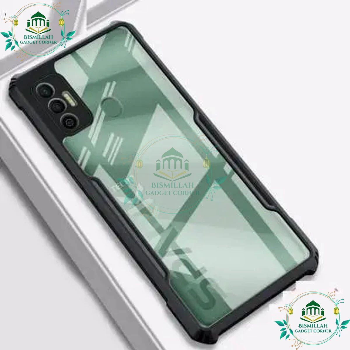 Tecno Spark 7 Shockproof Bumper Transparent Phone Back Cover Case - মোবাইল ফোন - Phone