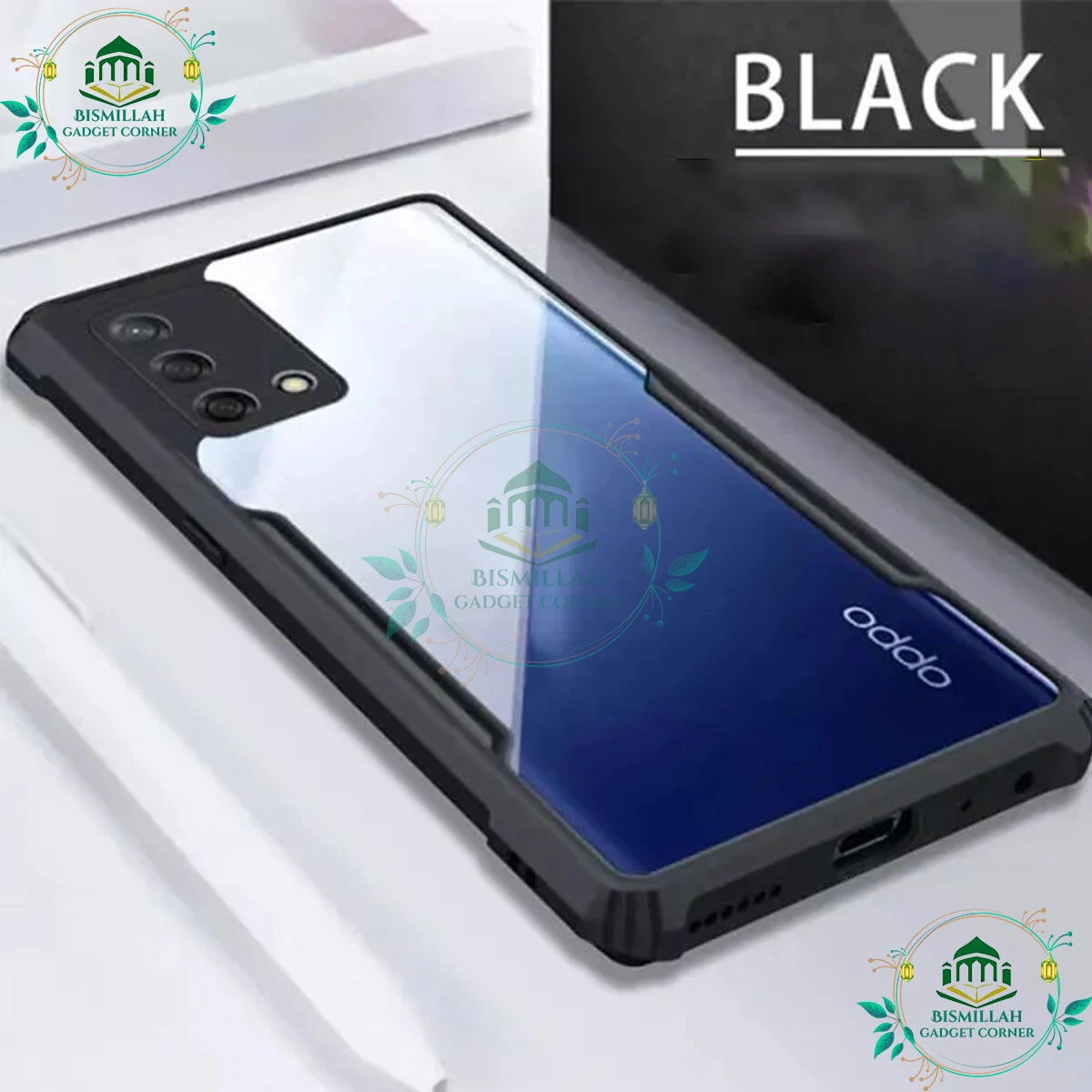 OPPO A95 Shockproof Bumper Transparent Phone Case For oppo a95 Back Cover - Phone Back Cover - মোবাইল ফোন - Phone