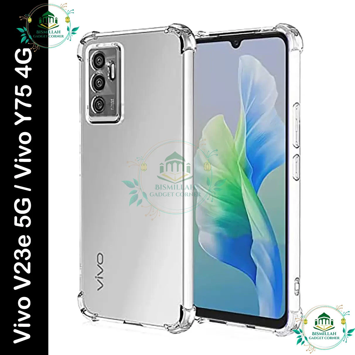 Transparent back cover For Vivo V23e 5G / Vivo Y75 4G Luxury transparent Protect Back Cover Soft Case
