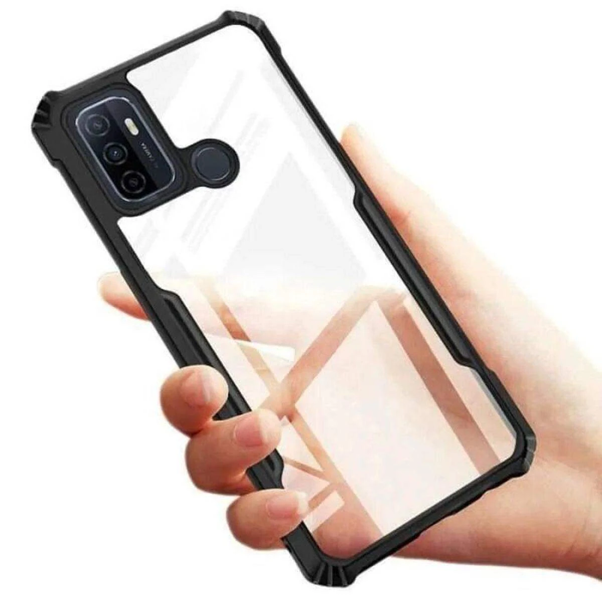 For Infinix Hot 9 PLAY Shockproof TPU Bumper Hard Clear Acrylic Mobile Phone Case