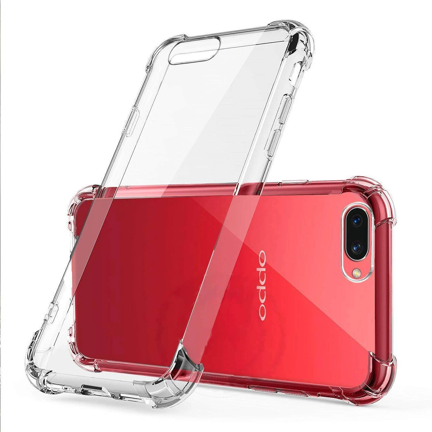 Oppo A3s Premium Silicone Case Crystal Clear Soft TPU Ultra-Thin Transparent Flexible Protective Mobile Phone Back Cover