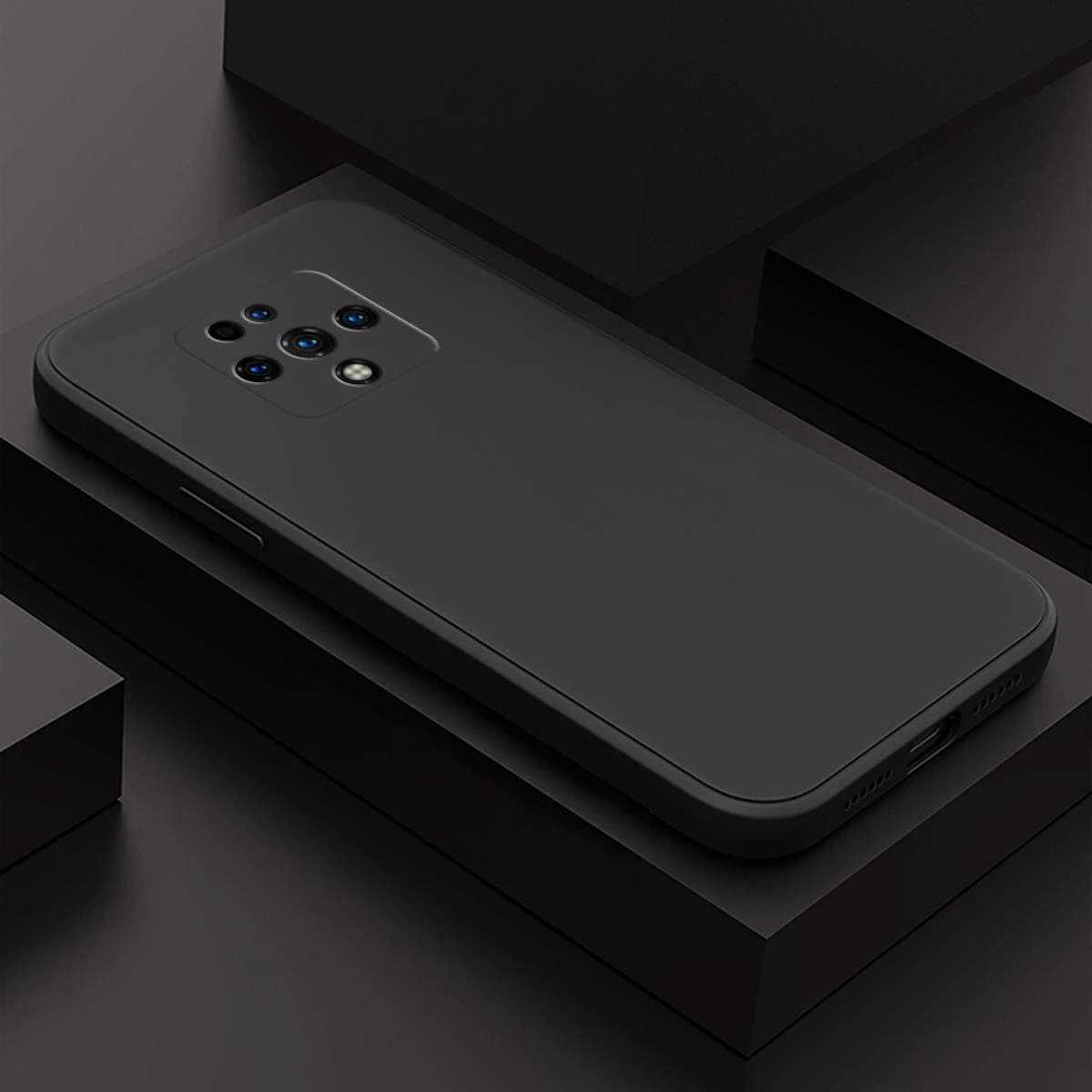 For Tecno Camon 16 Premier Back Cover Unique Simple Candy Color Square Edge Liquid Silicone Phone Case