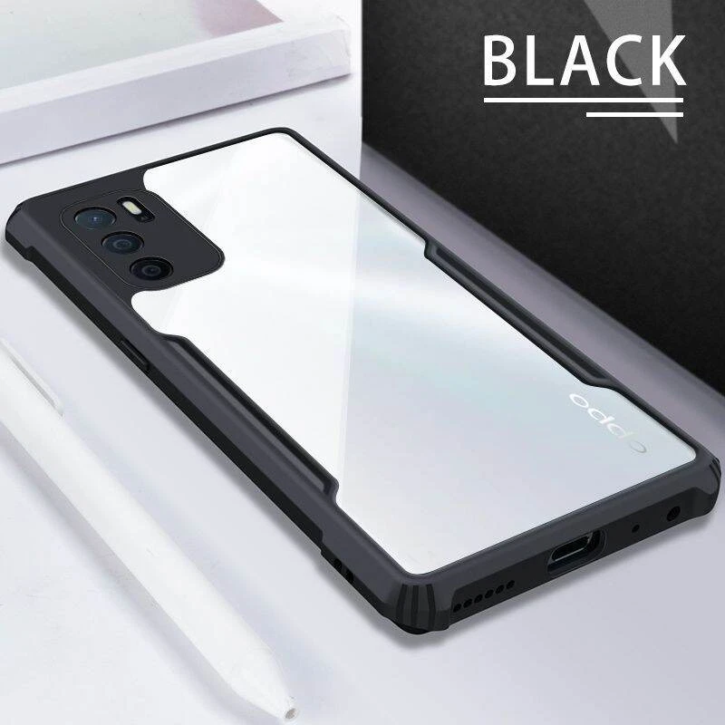 For Oppo A16s Shockproof Bumper Transparent Phone Back Cover Case