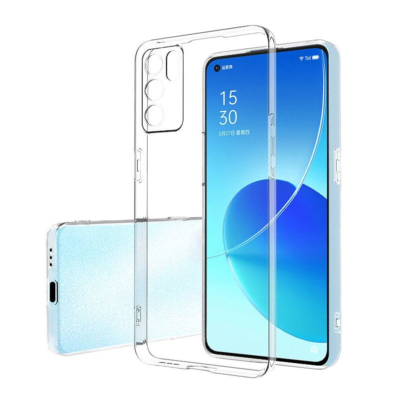 For Oppo Reno6 (5G) Luxury Transparent Soft TPU Heavy Duty Ultra thin Back Cover