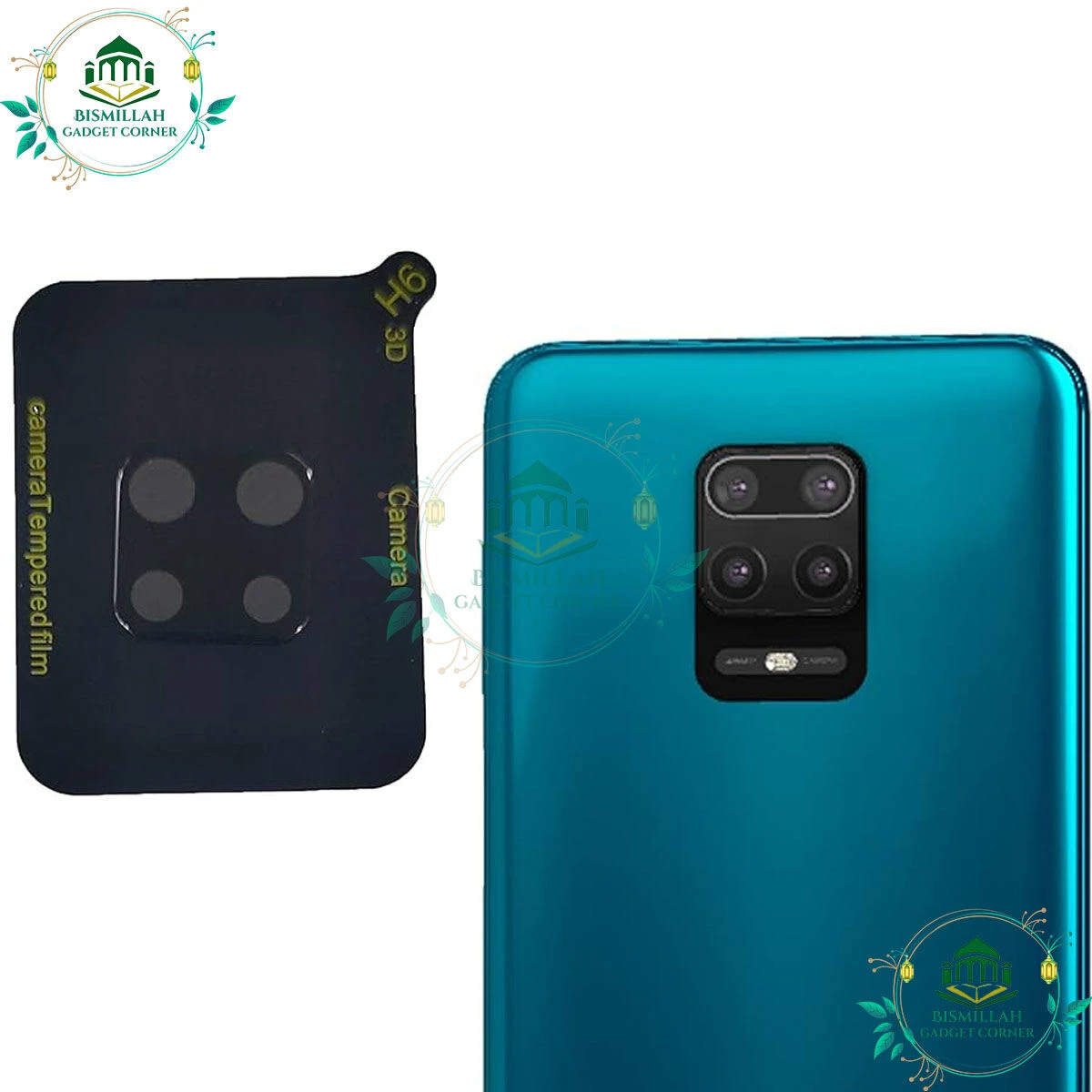 Redmi Note 9 Pro Max XMART 3D Camera Lens Protector Full coverage Tempered Glass Compatible with Redmi Note 9 Pro Max (Black, Pack of 1)