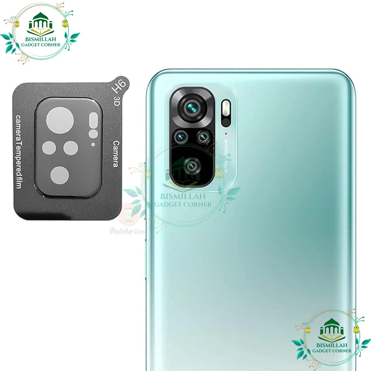Camera Lens 9H 3D Glass Guard For Redmi Note 10 [With Photo Friendly Flash Cut]