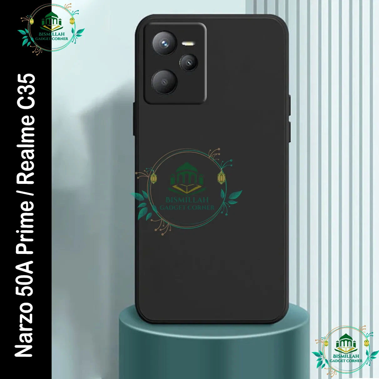 For Realme C35 / Realme Narzo 50A Prime Liquid Silicone Soft Gel Rubber Shockproof Cover - Camera - Phone Back Cover