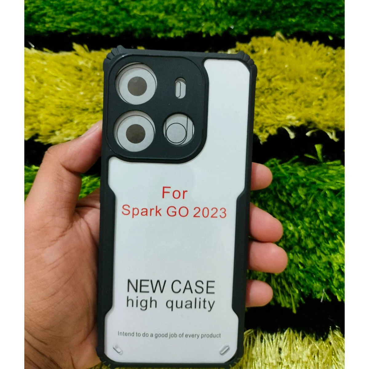 For Tecno Spark Go 2023 Case Air Cushion Hard Clear Shockproof Back Cover (Back Case Cover For Smartphone)