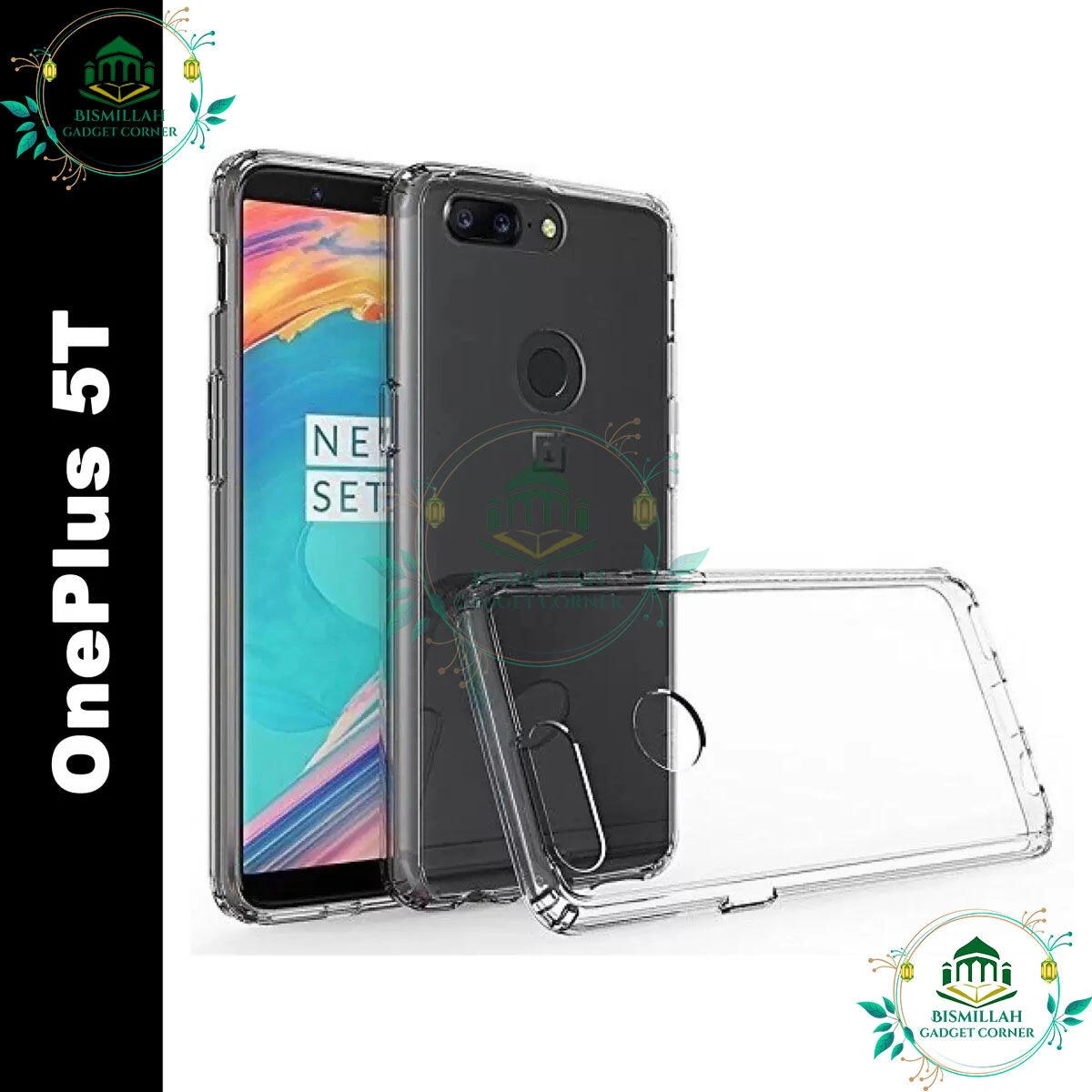 Transparent back cover For OnePlus 5T Luxury transparent Protect Back Cover Soft Case