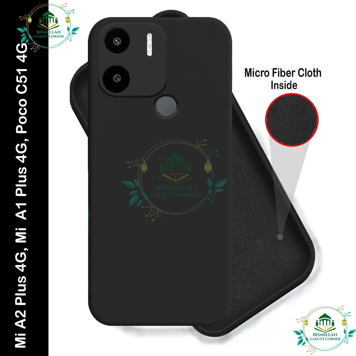 Premium Liquid Silicone Phone case for Mi A1 / Redmi A2 plus /Mi Redmi A2 Plus 4G, Mi Redmi A1 Plus 4G, Poco C50 4G, Poco C51 4G / Mi A2 plus, Mi A1 plus Liquid Silicon Mobile Back Case Soft Silicone Phone Cover