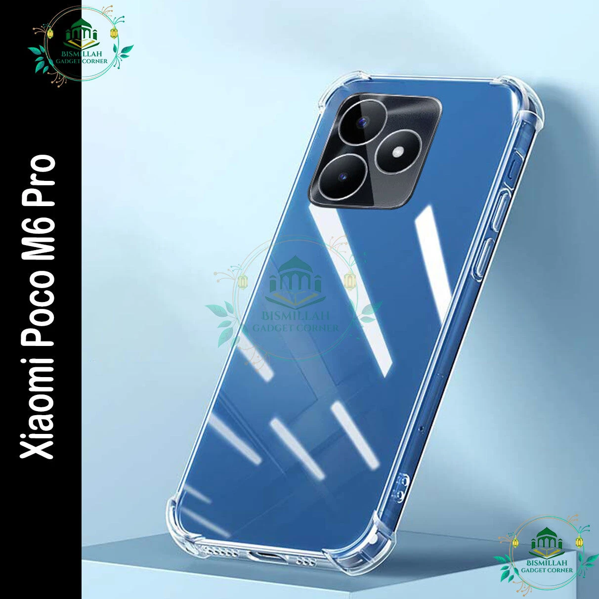 Transparent back cover For Xiaomi Poco M6 Pro Luxury transparent Protect Back Cover Soft Case