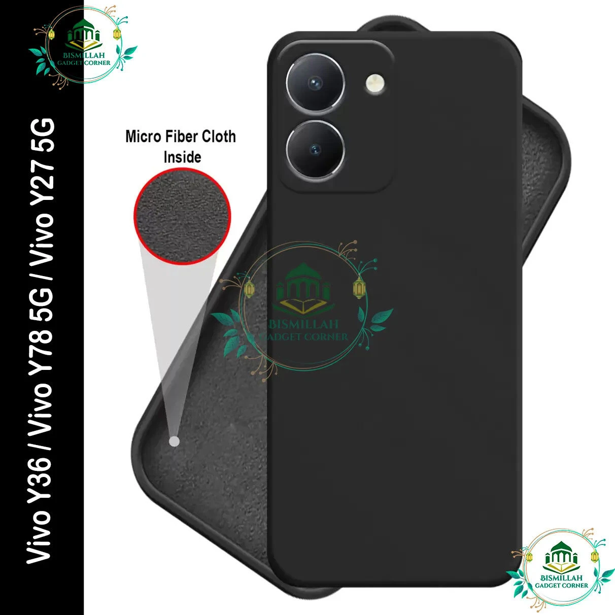 Premium Liquid Silicone Phone case for Vivo Y36 / Vivo Y78 5G / Vivo Y27 5G Liquid Silicon Mobile Back Case Soft Silicone Phone Cover