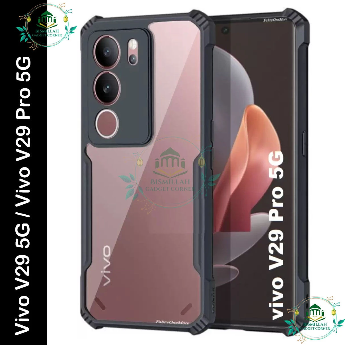 Xundd Back Cover for Vivo V29 5G / Vivo V29 Pro 5G Transparent Hybrid Hard PC Back Bumper