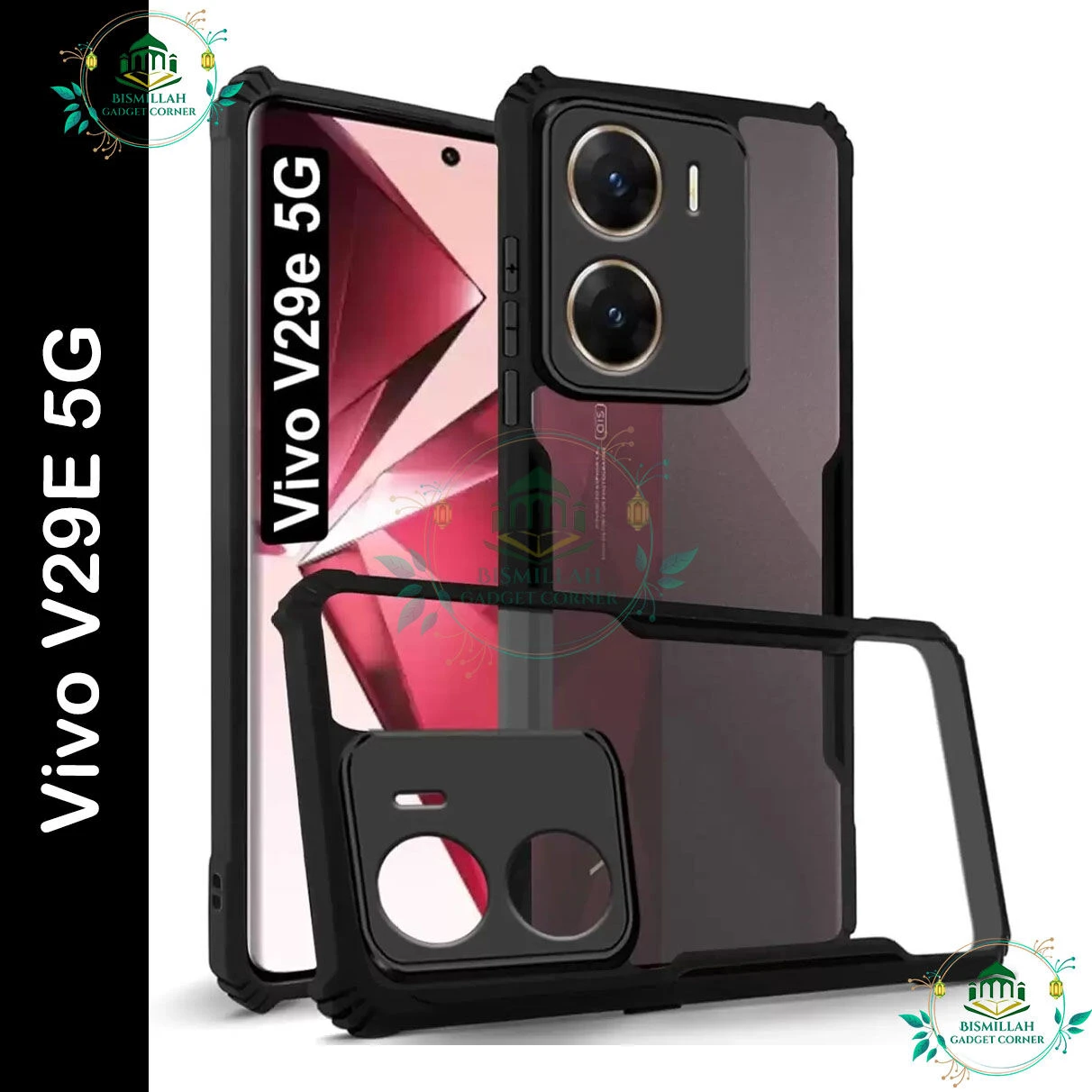 FOR Back Cover for Vivo V29E 5G Transparent Hybrid Hard PC Back Bumper back case