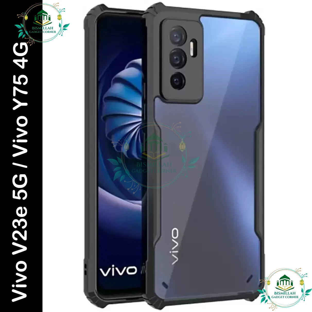 Xundd Back Cover for Vivo V23e 5G / Vivo Y75 4G Transparent Hybrid Hard PC Back Bumper