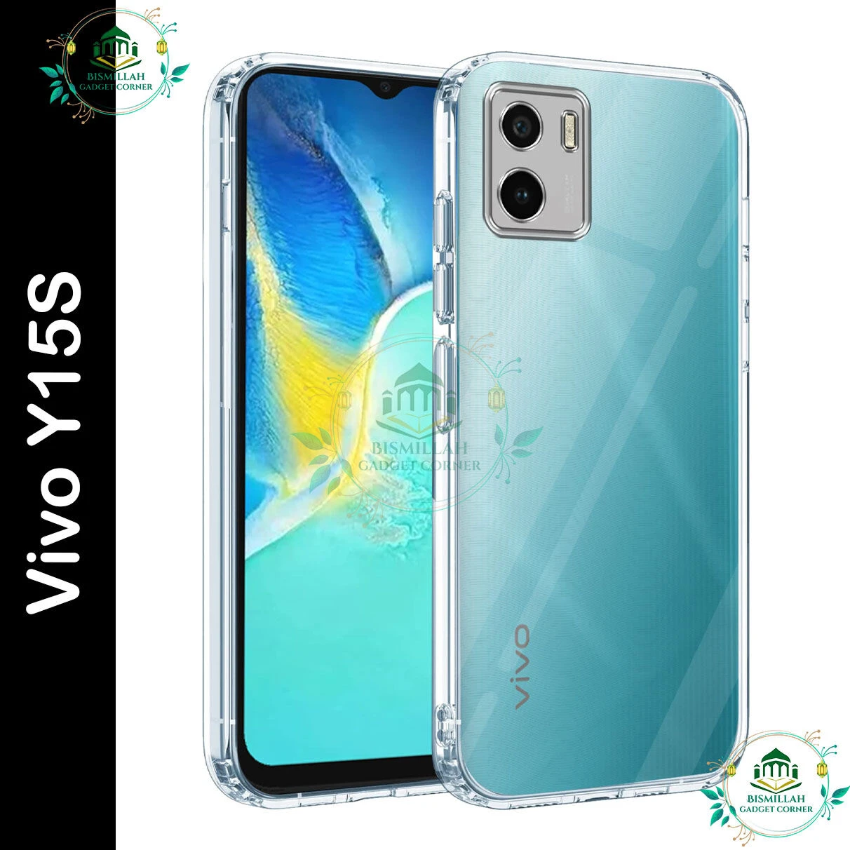 Transparent back cover For Vivo Y15S Luxury transparent Protect Back Cover Soft Case