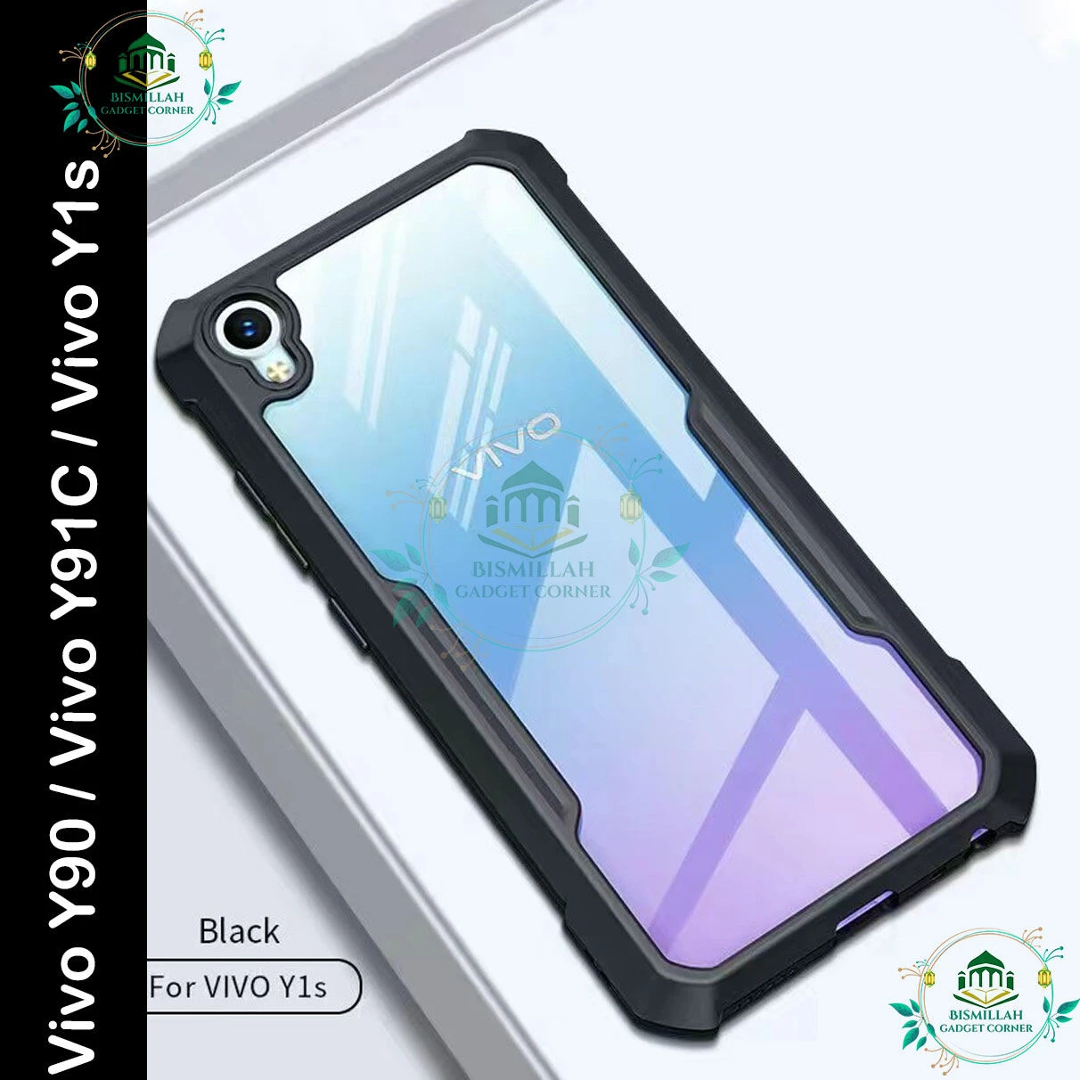 Xundd Back Cover for Vivo Y90 / Vivo Y91C / Vivo Y1s Transparent Hybrid Hard PC Back Bumper