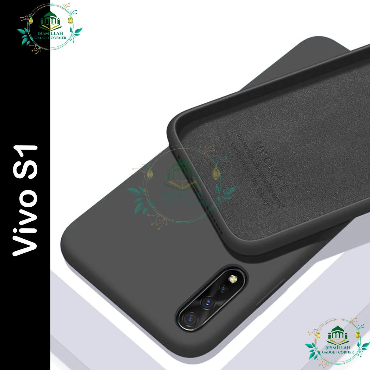 Premium Liquid Silicone Phone case for Vivo S1 Liquid Silicon Mobile Back Case Soft Silicone Phone Cover - মোবাইল ফোন - Phoneo