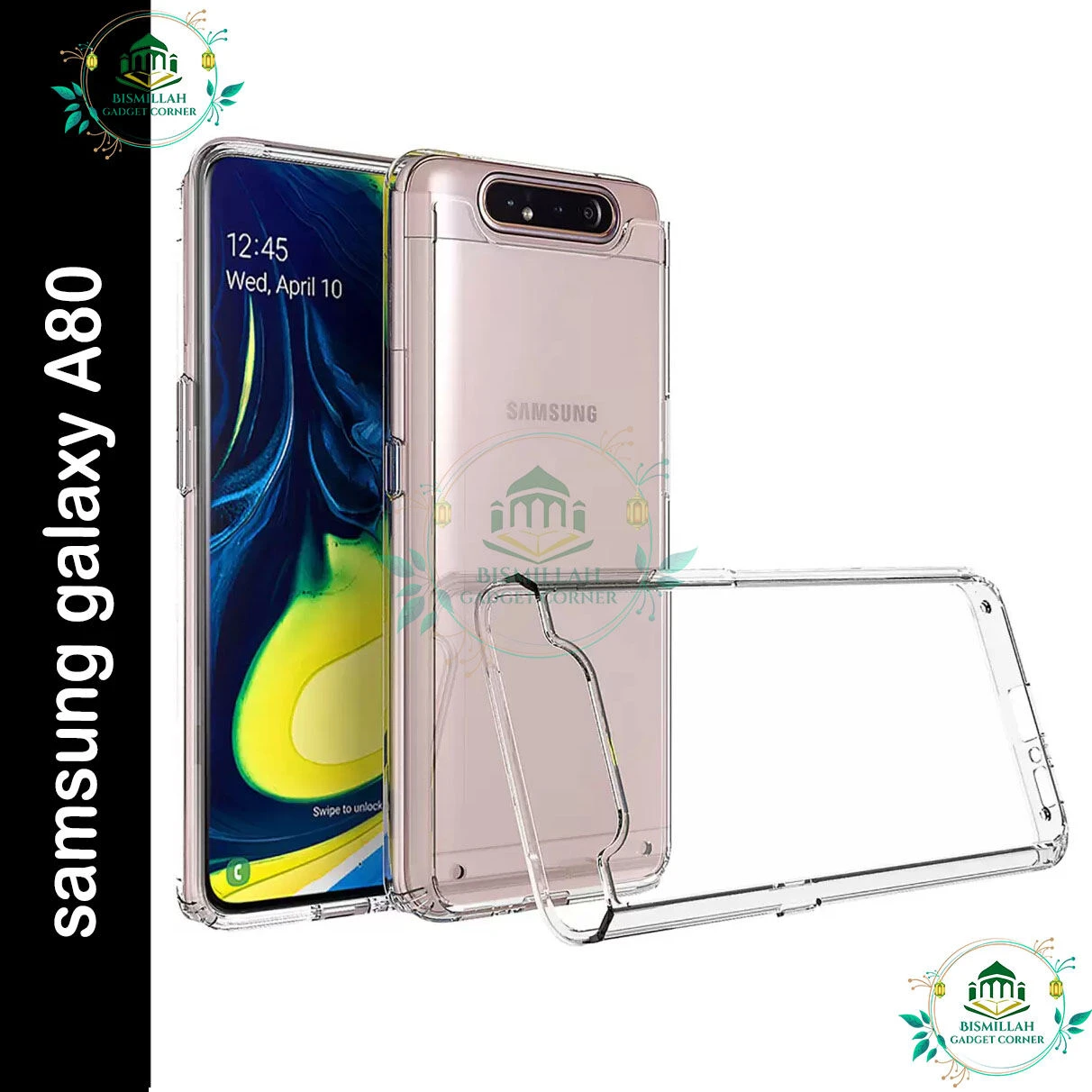 Transparent back cover For Samsung Galaxy A80 Luxury transparent Protect Back Cover Soft Case