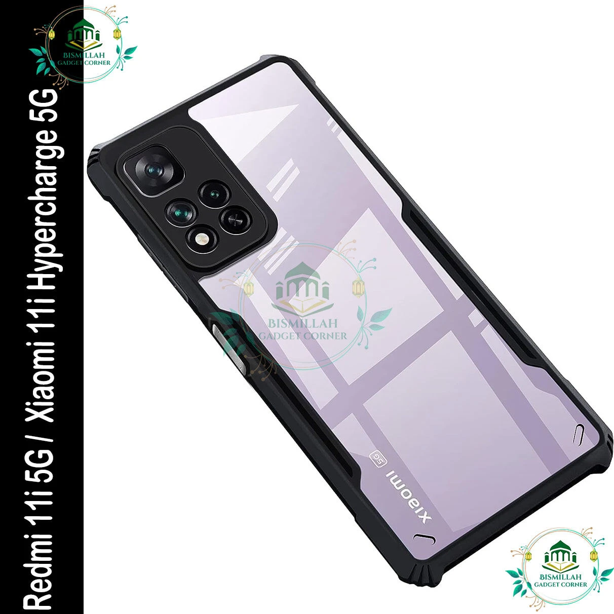 Xundd Back Cover for Xiaomi 11i HyperCharge 5G / Xiaomi 11i 5G Transparent Hybrid Hard PC Back Bumper