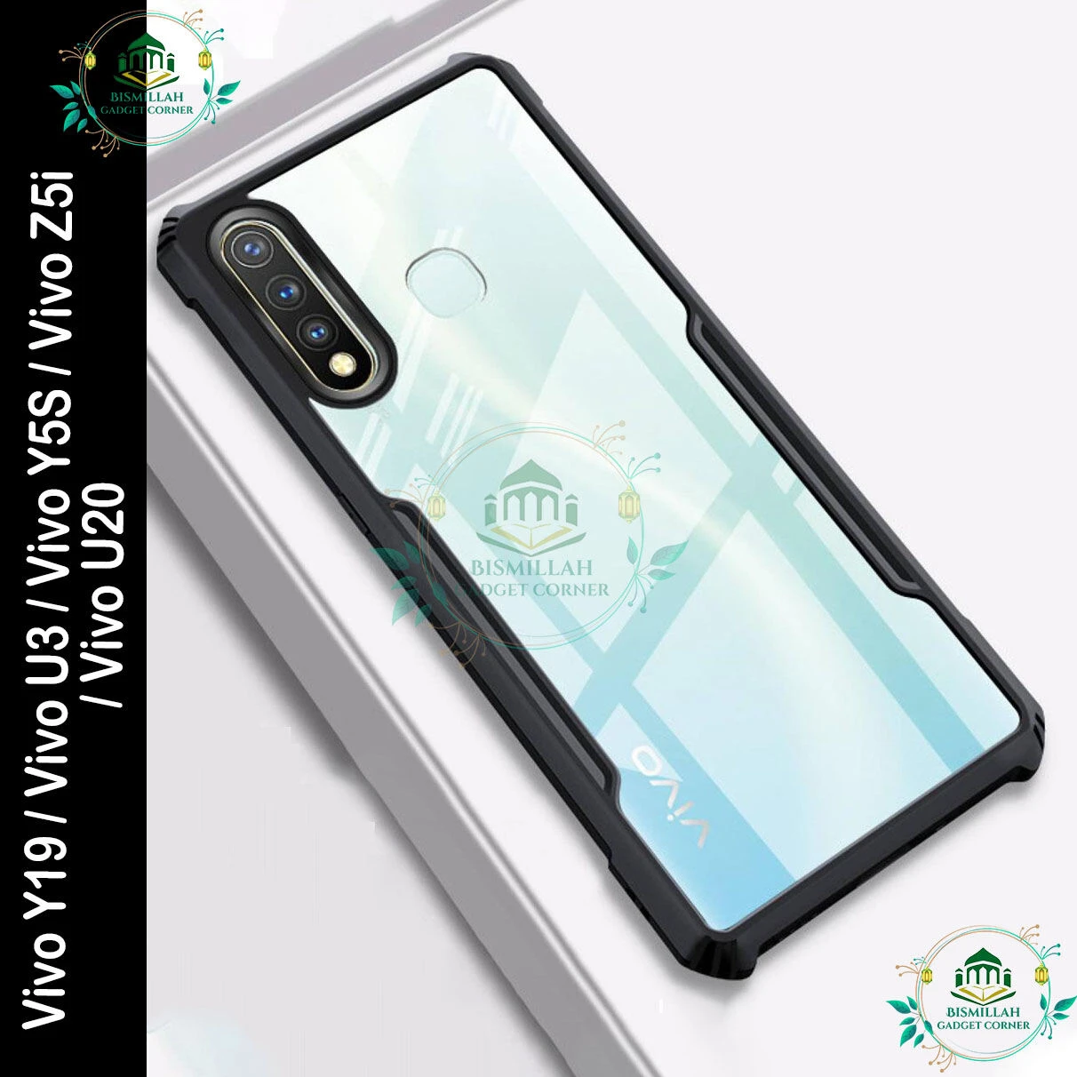 Xundd Back Cover for Vivo Y19 / Vivo U3 / Vivo Y5S / Vivo Z5i  / Vivo U20 Transparent Hybrid Hard PC Back Bumper