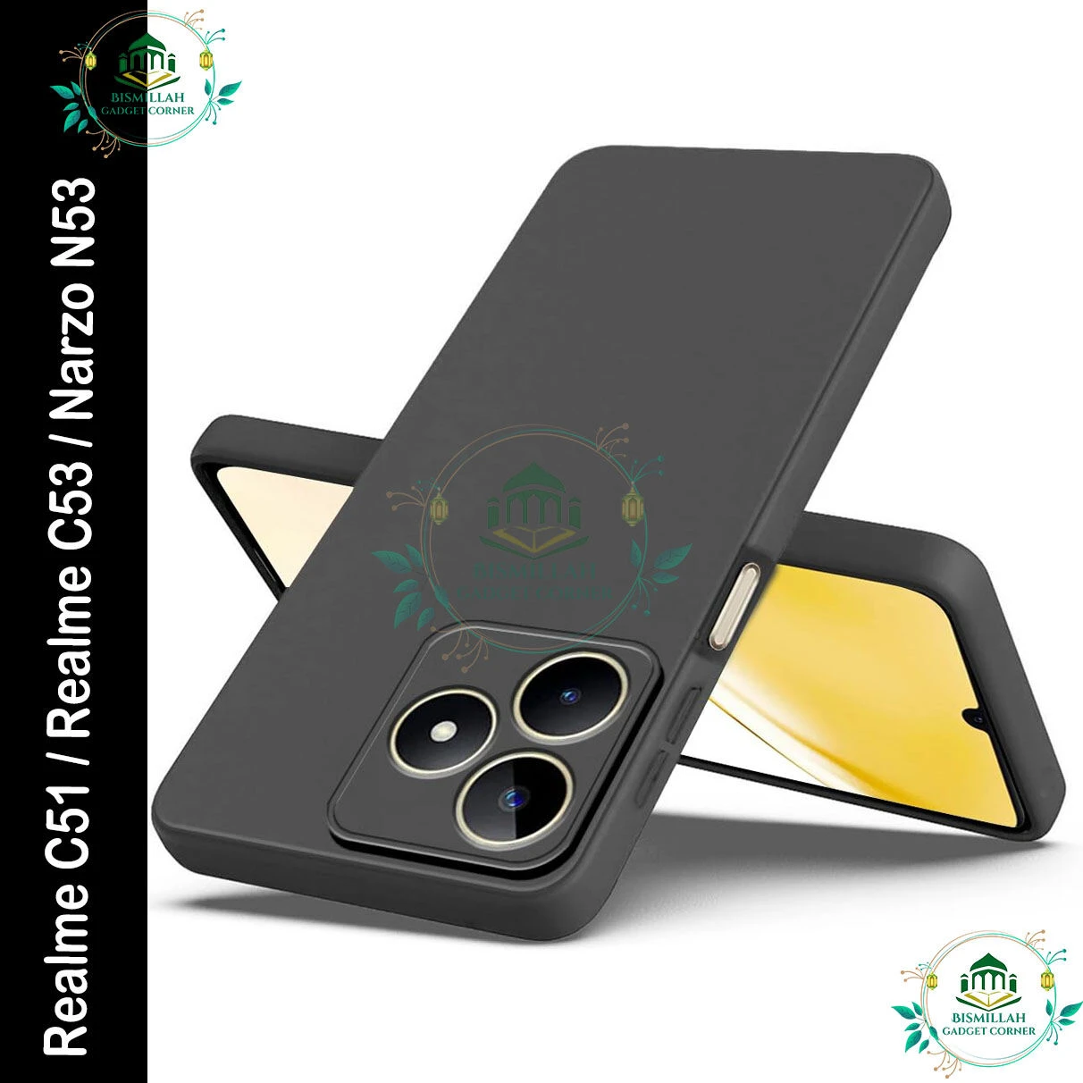 Premium Liquid Silicone Phone case for Realme C51 / Realme C53 / Narzo N53 Liquid Silicon Mobile Back Case Soft Silicone Phone Cover