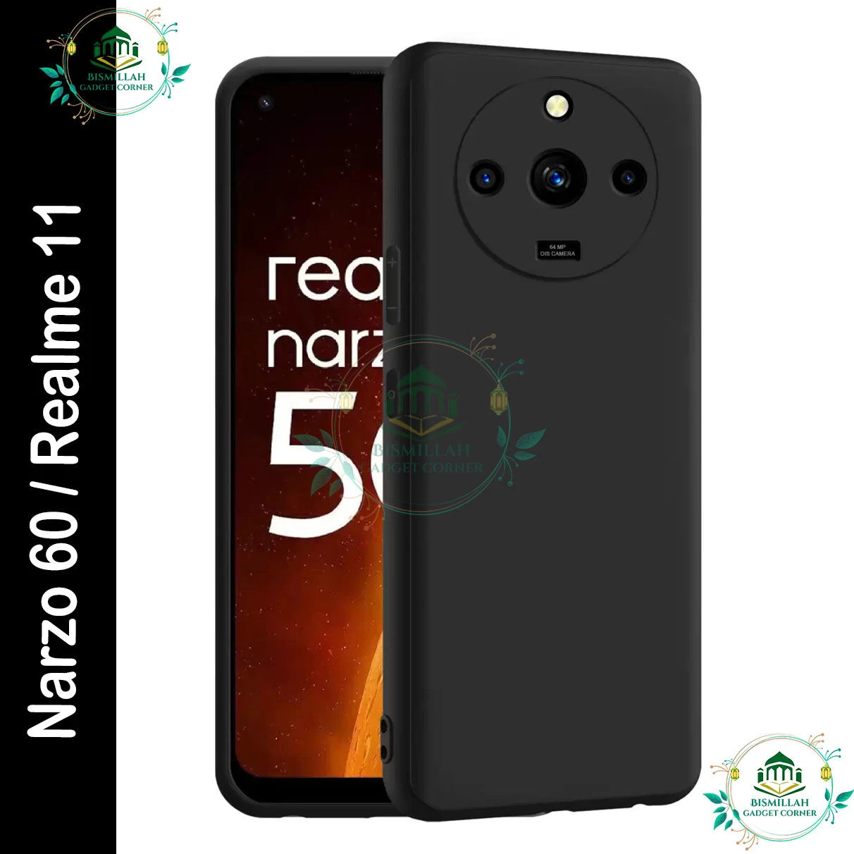 Premium Liquid Silicone Phone case for Realme Narzo 60 5G / Realme 11 5G Liquid Silicon Mobile Back Case Soft Silicone Phone Cover