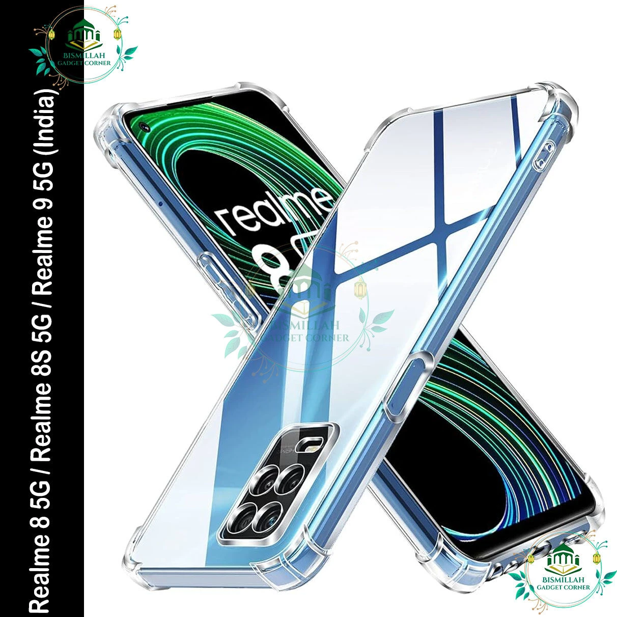 Transparent back cover For Realme 8 5G / Realme 8S 5G / Realme 9 5G (India) Luxury transparent Protect Back Cover Soft Case