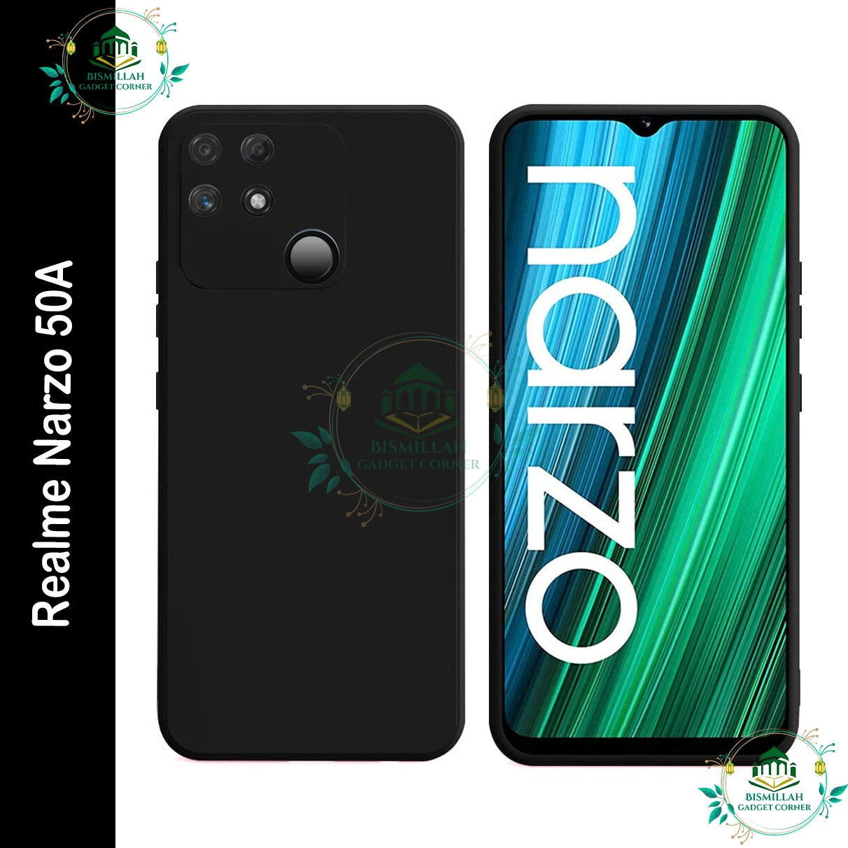 Premium Liquid Silicone Phone case for Realme Narzo 50A Liquid Silicon Mobile Back Case Soft Silicone Phone Cover
