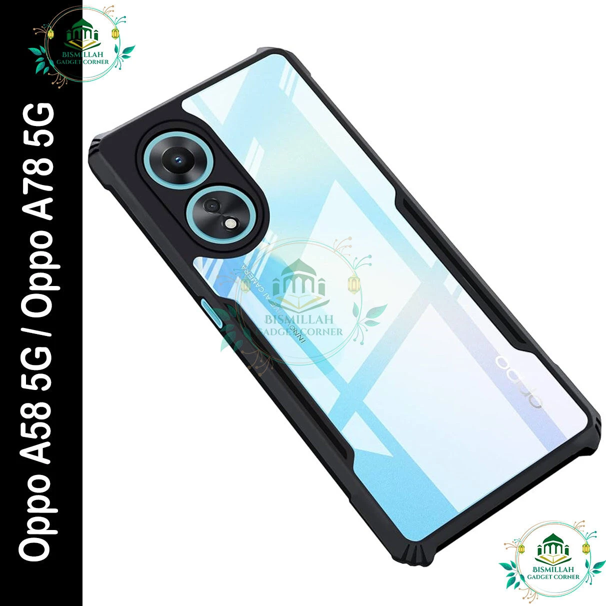 Xundd Back Cover for Oppo A58 5G / Oppo A78 5G Transparent Hybrid Hard PC Back Bumper