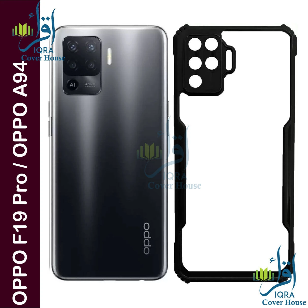 Xundd Back Cover for OPPO F19 Pro / OPPO A94 Transparent Hybrid Hard PC Back Bumper