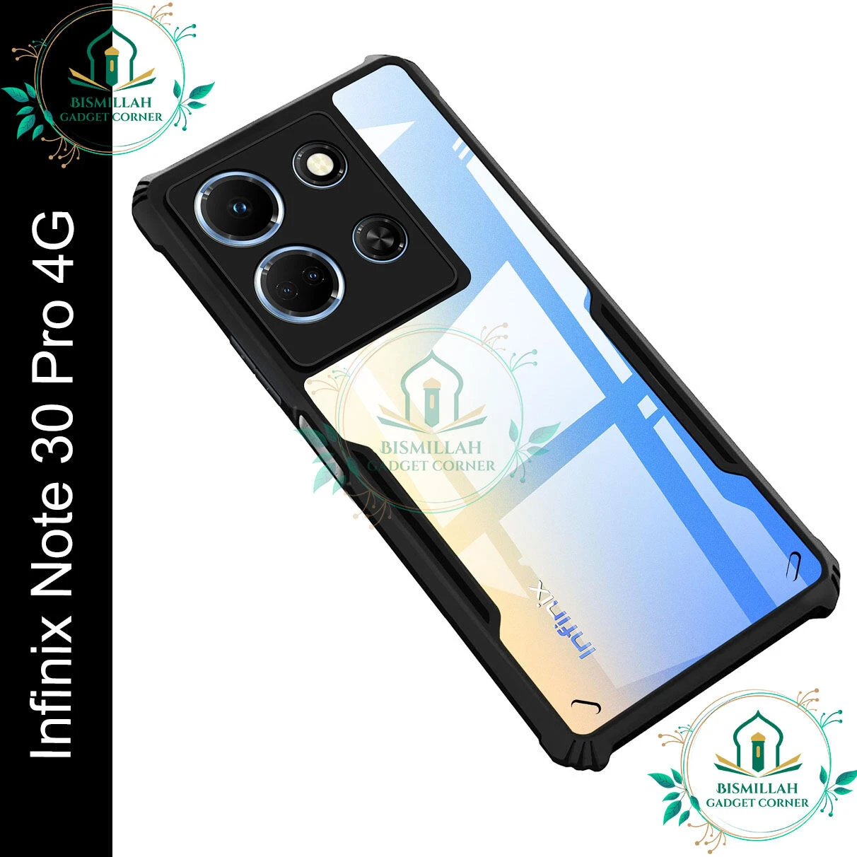 Xundd Back Cover for Infinix Note 30 Pro 4G Transparent Hybrid Hard PC Back Bumper