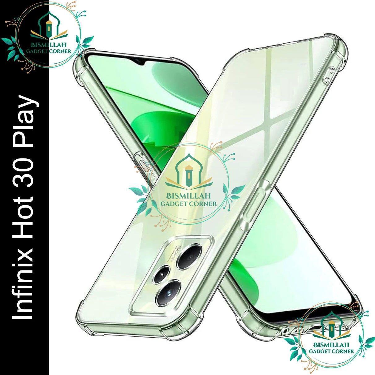 Transparent back cover For Infinix Hot 30 Play Luxury transparent Protect Back Cover Soft Case