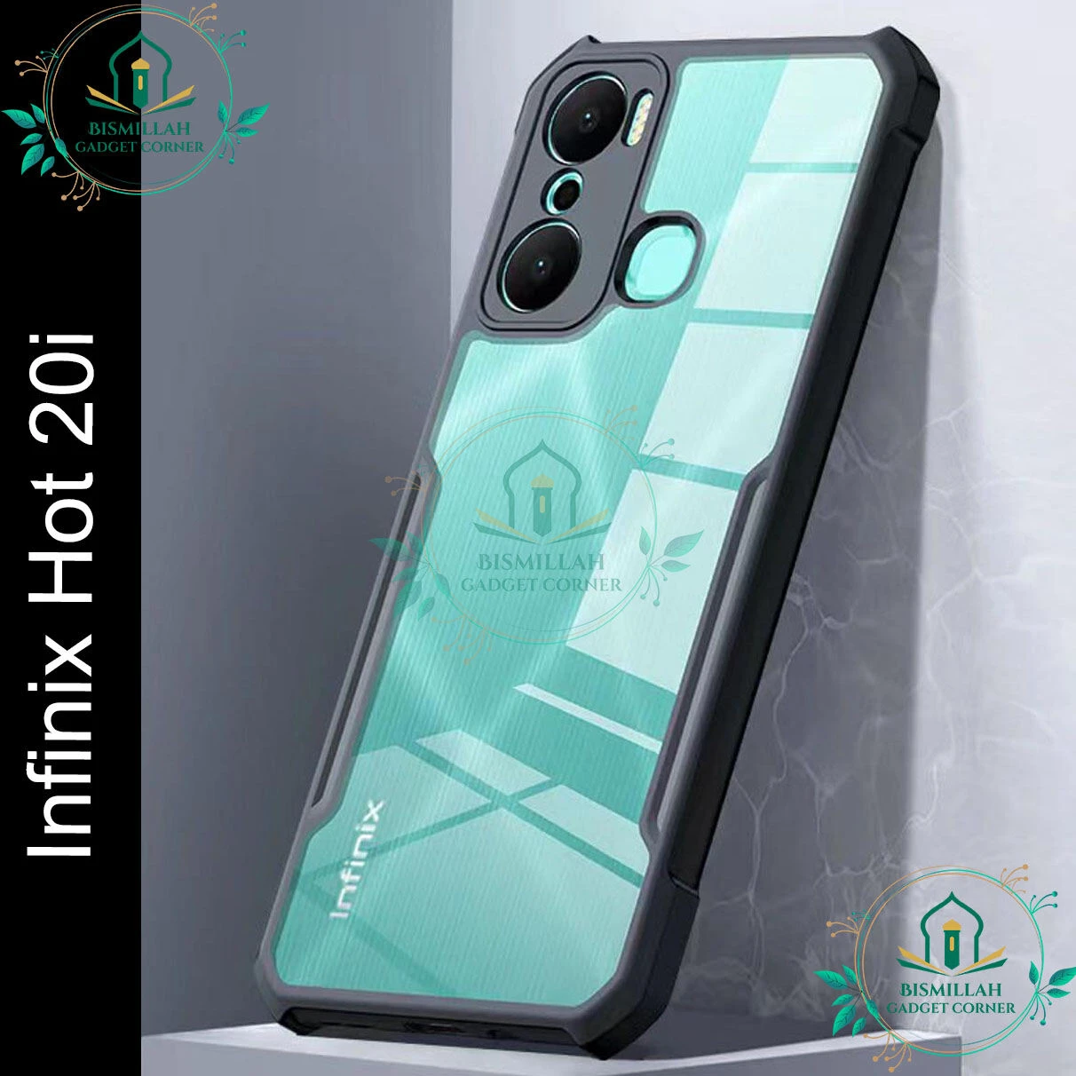 Xundd Back Cover for Infinix Hot 20i Transparent Hybrid Hard PC Back Bumper