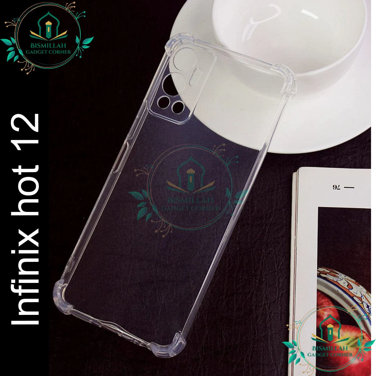 Transparent back cover For Infinix Hot 12 Luxury transparent Protect Back Cover Soft Case