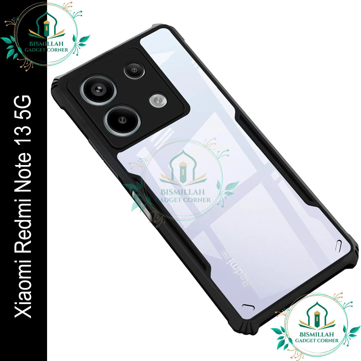 Xundd Back Cover for Xiaomi Redmi Note 13 5G Transparent Hybrid Hard PC Back Bumper