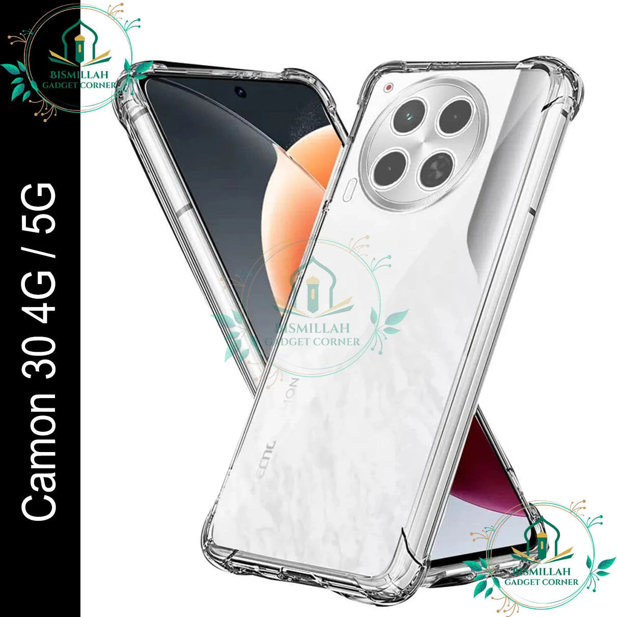 Transparent back cover For Tecno Camon 30 4G/5G Luxury transparent Protect Back Cover Soft Case