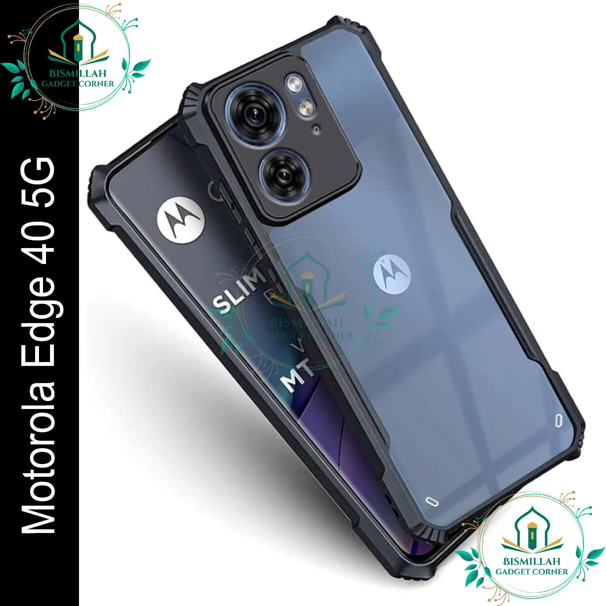 Xundd Back Cover for Motorola Edge 40 5G Transparent Hybrid Hard PC Back Bumper