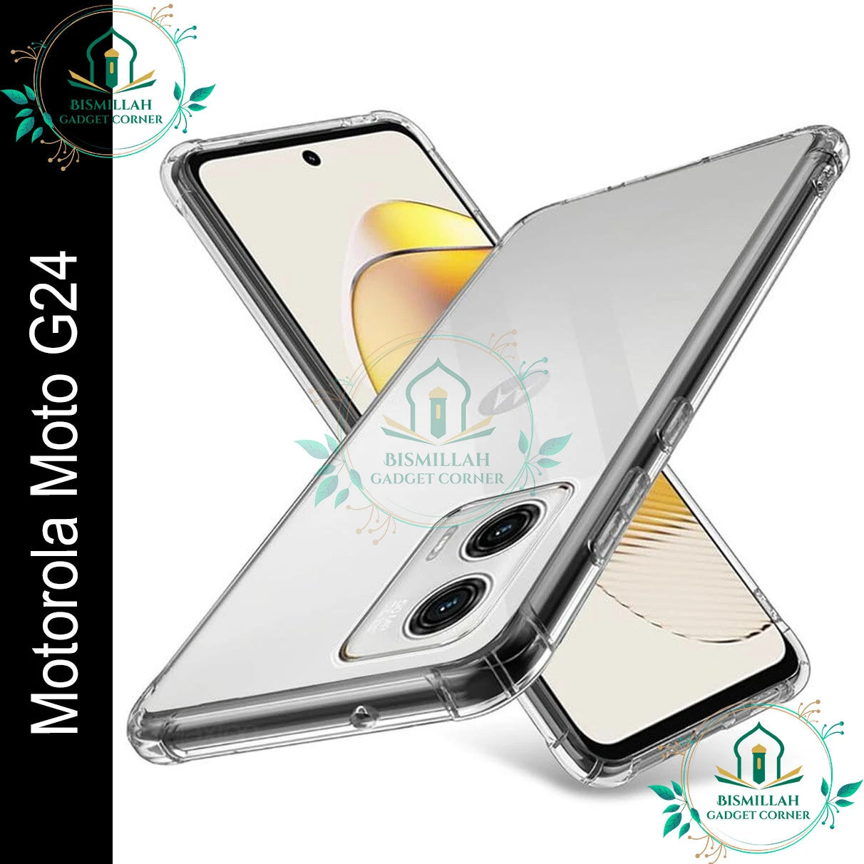 Transparent back cover For Motorola Moto G24 Luxury transparent Protect Back Cover Soft Case