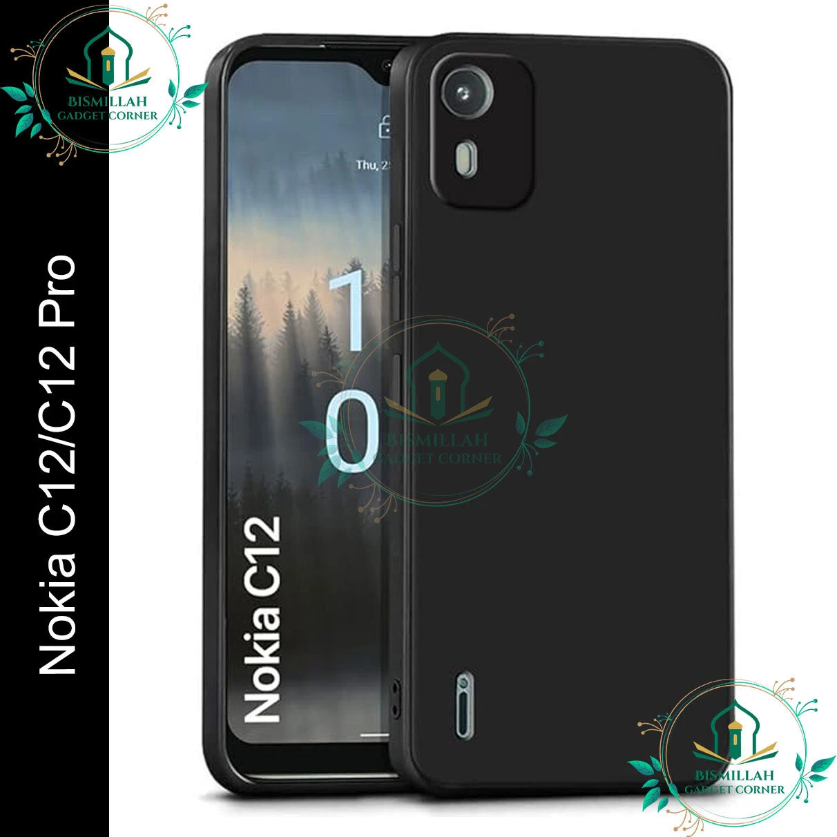 Premium Liquid Silicone Phone case for Nokia C12 / C12 Pro Liquid Silicon Mobile Back Case Soft Silicone Phone Cover